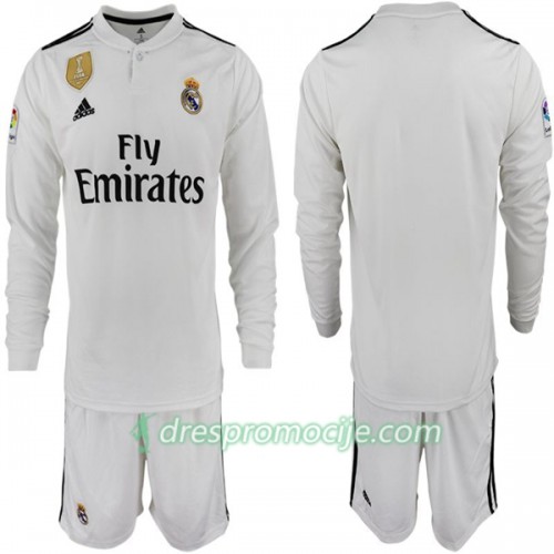 Real Madrid Dres Dječji Domaći 2018/19 Dugim Rukavima Real Madrid Dres Dječji Domaći 2018/19 Dugim Rukavima